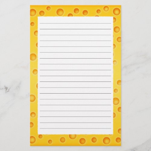 Swiss Cheese Cheezy Texture Pattern Stationery