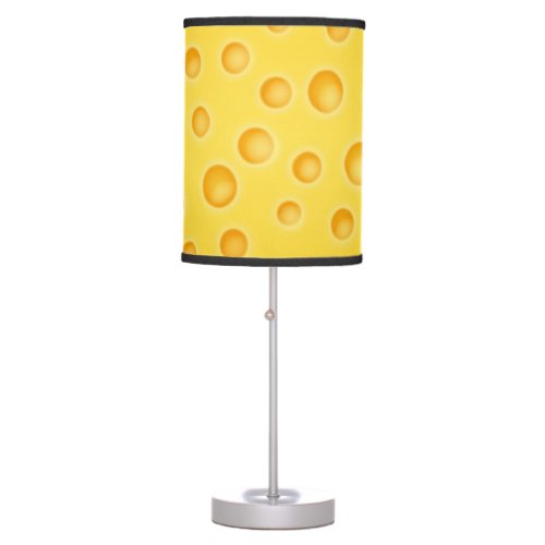 Swiss Cheese Cheezy Texture Pattern Table Lamp