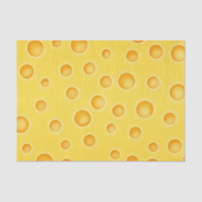 Swiss Cheese Cheezy Texture Pattern Tissue Paper (Front)