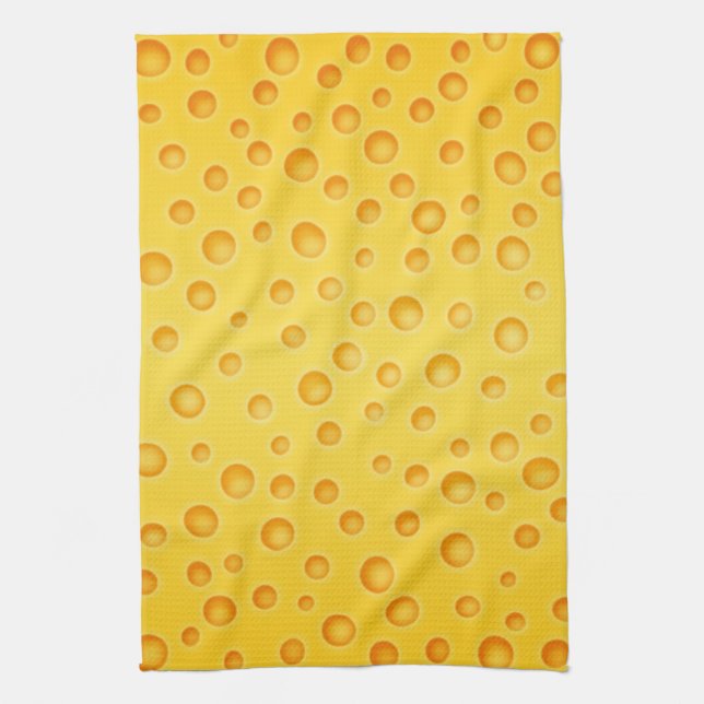 Swiss Cheese Cheezy Texture Pattern Towel (Vertical)