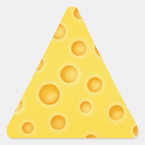 Swiss Cheese Cheezy Texture Pattern Triangle Sticker