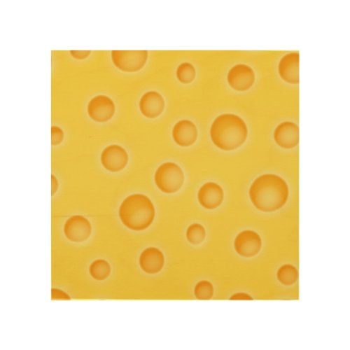 Swiss Cheese Cheezy Texture Pattern Wood Wall Art