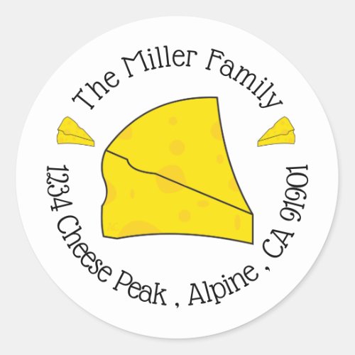 Swiss cheese doodle return address stickers