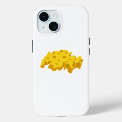 Swiss Cheese Map iPhone 15 Case