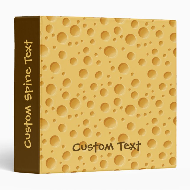 Swiss Cheese Pattern 3 Ring Binder (Front/Spine)