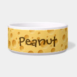 Swiss Cheese Pattern Bowl<br><div class="desc">Swiss cheese. Seamless pattern. Custom text.</div>