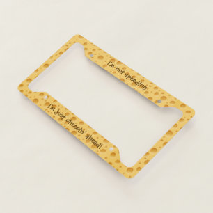 Swiss Cheese Pattern License Plate Frame