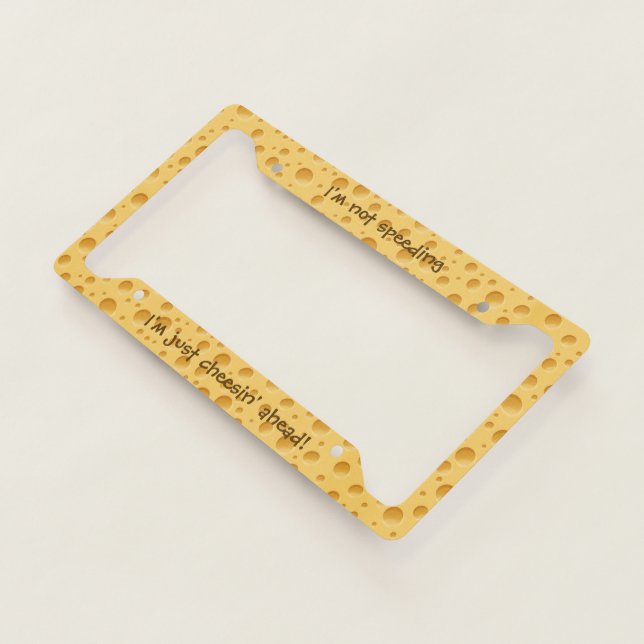 Swiss Cheese Pattern License Plate Frame (3/4)