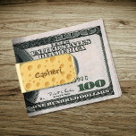 Swiss Cheese Pattern Money Clip<br><div class="desc">Swiss cheese. Seamless pattern. Custom text.</div>
