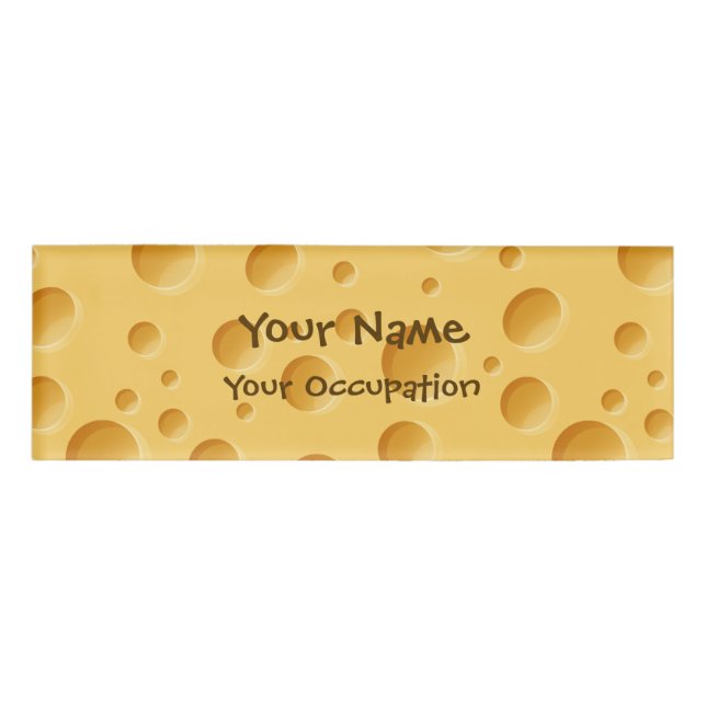 Swiss Cheese Pattern Name Tag (Front)