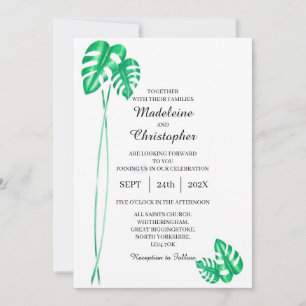Swiss Cheese Plant Monstera Wedding Invitation