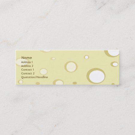 Swiss Cheese - Skinny Mini Business Card