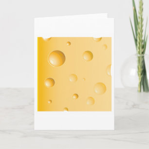 Swiss Cheese Slice Yellow Gruyere Card