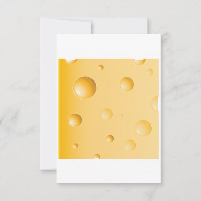 Swiss Cheese Slice Yellow Gruyere Invitation (Front)