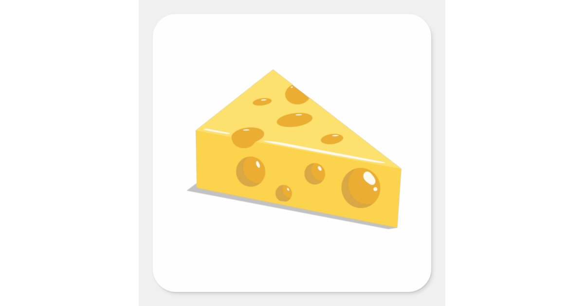 Swiss Cheese Square Sticker | Zazzle