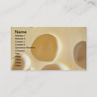 SWISS CHEESE SURFACE TEXTURE CREAM  CIRCLES HOLES BUSINESS CARD