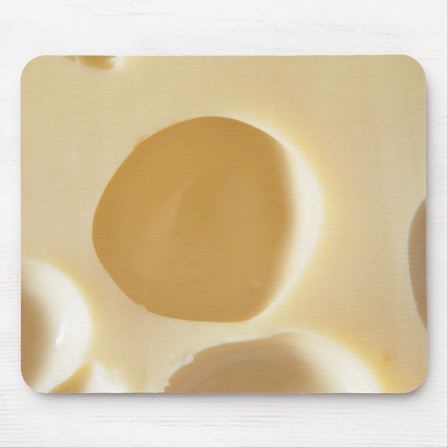 SWISS CHEESE SURFACE TEXTURE CREAM  CIRCLES HOLES MOUSE PAD (Front)