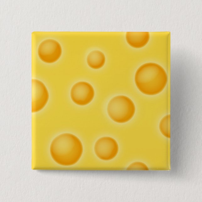 Swiss Cheese Vector Design for cheese lover Button (Front)