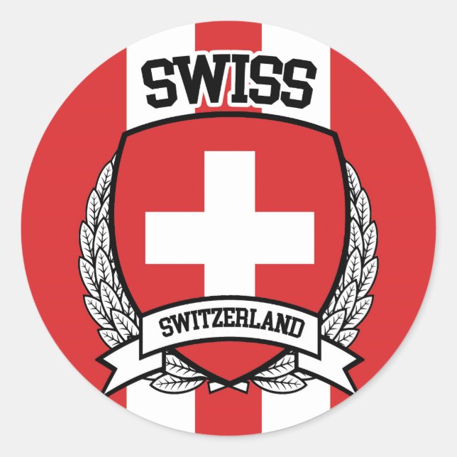 Swiss Classic Round Sticker (Front)