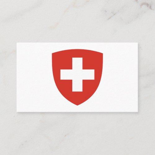 Swiss Coat of Arms Flag of Switzerland Business Card