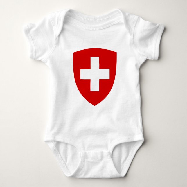 Swiss coat of arms - Swiss Souvenir Baby Bodysuit (Front)