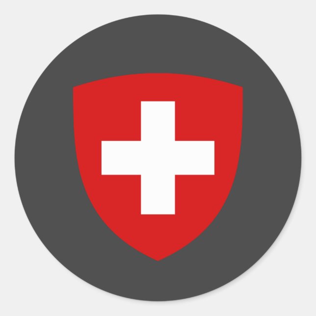 Swiss Coat of Arms - Switzerland Souvenir Classic Round Sticker (Front)