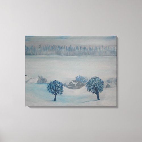 Swiss Countryside Opus 1 Winter Canvas Print