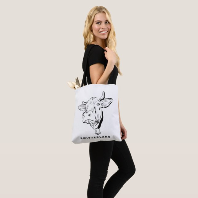 Swiss Cow. Switzerland Minimalistic  Tote Bag (Creator Uploaded)