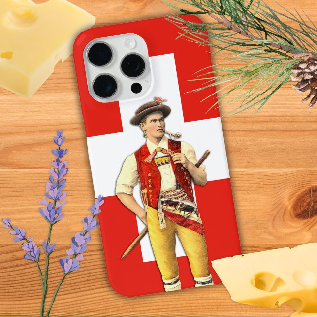 Swiss Cowboy from Appenzell Flag of Switzerland Case-Mate iPhone Case (Creator Uploaded)
