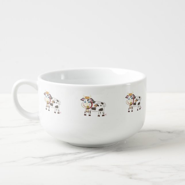 Swiss cows soup mug (Right)