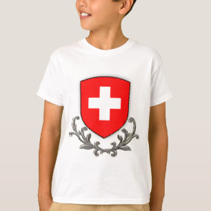 Swiss Crest Kids Ringer T-Shirt