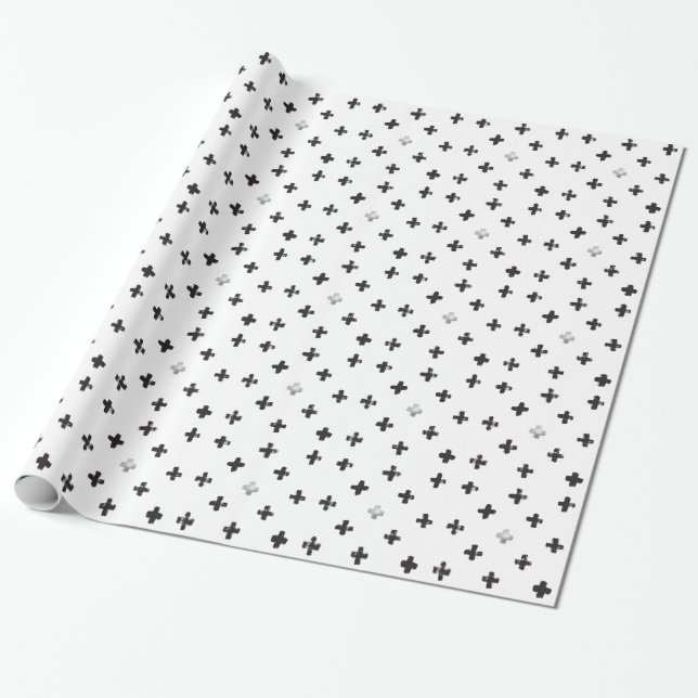 Swiss Cross Pattern Wrapping Paper (Unrolled)