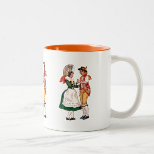 Swiss dancers Two-Tone coffee mug