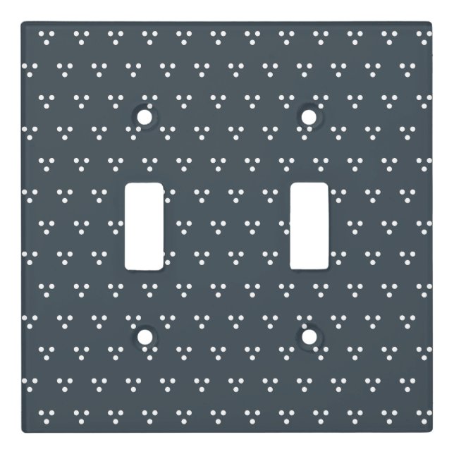 Swiss Dot (dark teal) Light Switch Cover (Front)