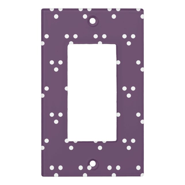 Swiss Dot (large, violet) Light Switch Cover (Front)