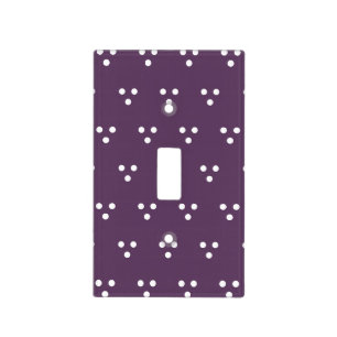 Swiss Dot (large, violet) Light Switch Cover