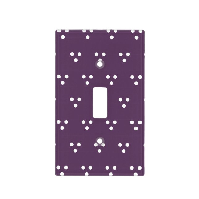 Swiss Dot (large, violet) Light Switch Cover (Front)