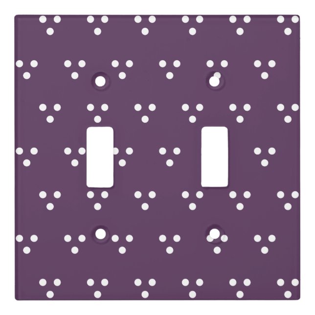 Swiss Dot (large, violet) Light Switch Cover (Front)