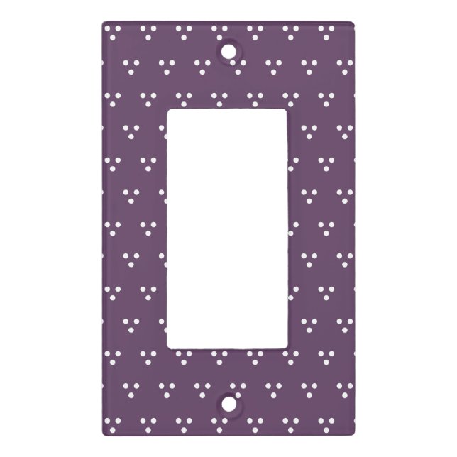 Swiss Dot (violet) Light Switch Cover (Front)
