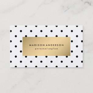 Swiss Dots in Gold   Business Cards