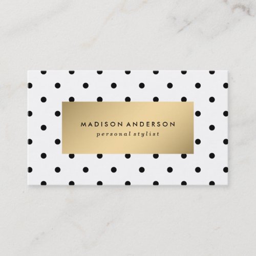 Swiss Dots in Gold | Business Cards