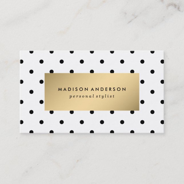 Swiss Dots in Gold | Business Cards (Front)