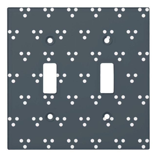 Swiss Dots (large, dark teal) Light Switch Cover (Front)