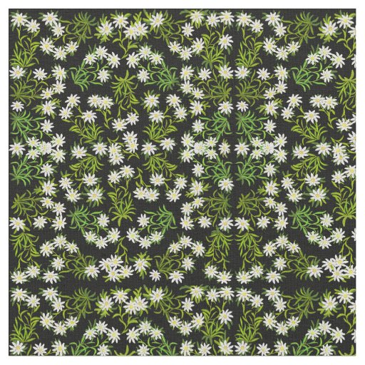 Swiss Edelweiss Alpine Flowers Fabric