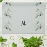 Swiss Edelweiss famous alpine flower personalized Kitchen Towel<br><div class="desc">Swiss Edelweiss kitchen towels. Switzerland kitchen towels with the famous alpine Edelweiss flowers.
You can personalize the towels and add your own monogram.</div>