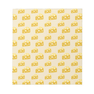 Swiss Emmental Yellow Food Lover Pattern Queso Notepad