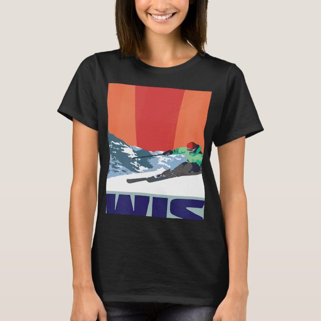 Swiss Engadin National Park Souvenir Alps Switzerl T-Shirt (Front)