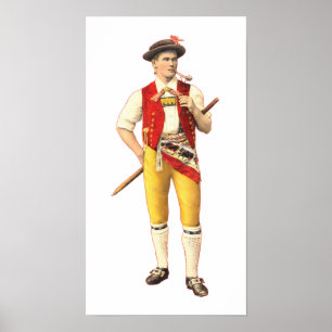 Swiss Farmer from Appenzell Innerrhoden in Costume Poster