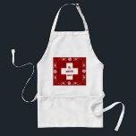 Swiss flag and edelweiss adult apron<br><div class="desc">a fantasy deco design for this Swiss flag to customise.  Switzerland Confederation's National Day is on the 1st August of every year.</div>