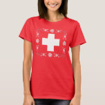 Swiss Flag And Edelweiss T-shirt at Zazzle